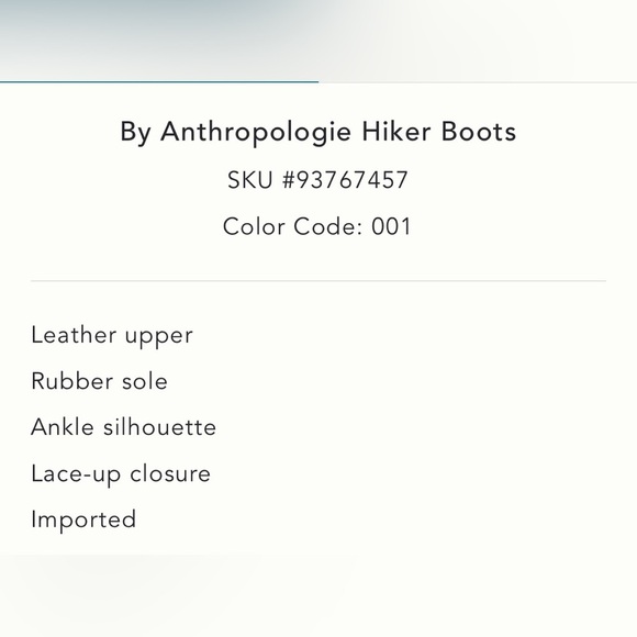 Anthropologie Hiker Boots Size 38 EU or 7 US NIB - Picture 6 of 17